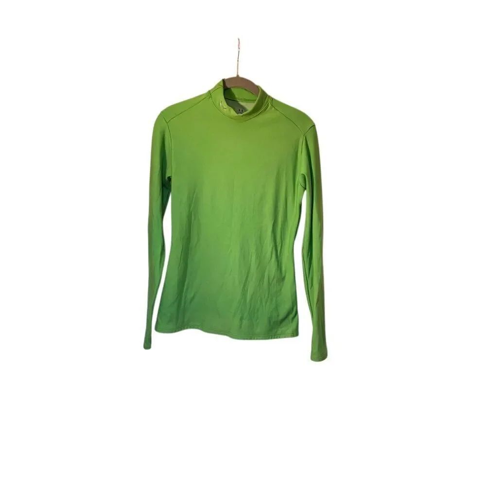 Hurley women’s cold gear, green fitted activewear top size XL